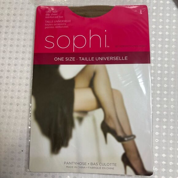 Sophi Day Sheer Reinforced Toe Pantyhose One Size  S/M/L Beige Bundle of 9 NEW - Picture 3 of 6